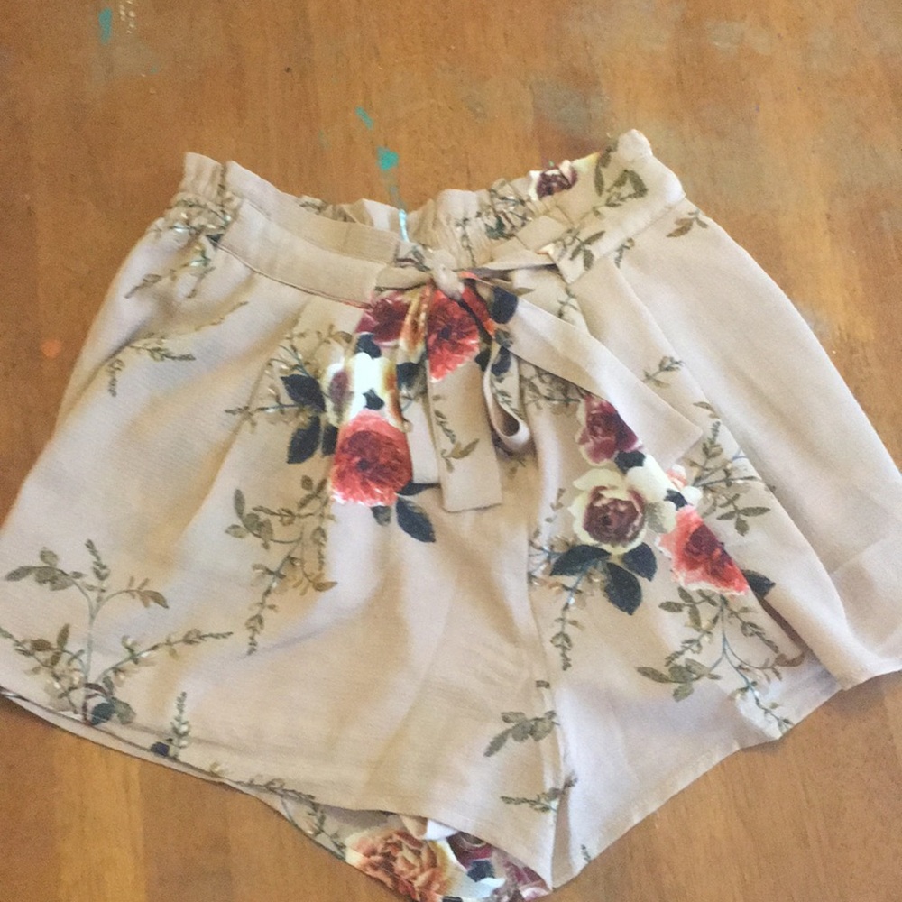 High waisted flowy shorts